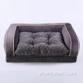 Sofá de estimação com cama removível de veludo de cão de colchão